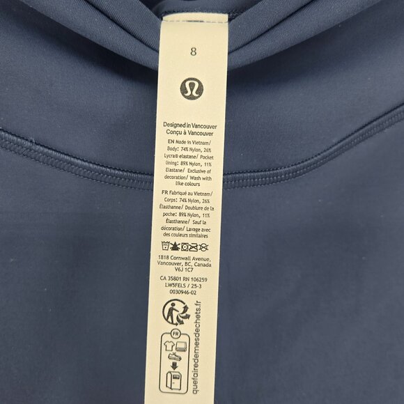 NWT Lululemon Wunder Under SmoothCover High-Rise Tight 25" - 8 Blue Twill - Picture 7 of 8